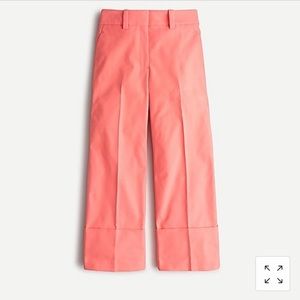 Cropped wide-leg pant in chino